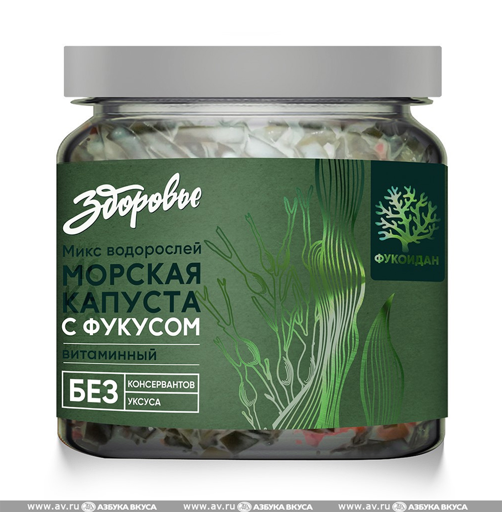 Изображение товара Капуста морская с фукусом «Микс витаминный», «Здоровье», 400 г, Россия Изображение товара Капуста морская с фукусом «Микс витаминный», «Здоровье», 400 г, Россия