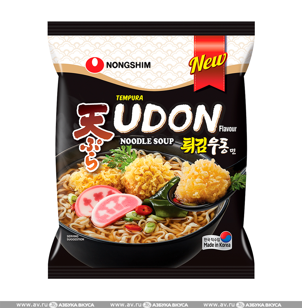 Лапша быстрого приготовления Nongshim Удон темпура 118 г, Республика ...