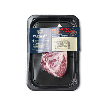 Изображение товара Стейк Рибай из говядины зернового откорма Праймбиф 400 г, Россия