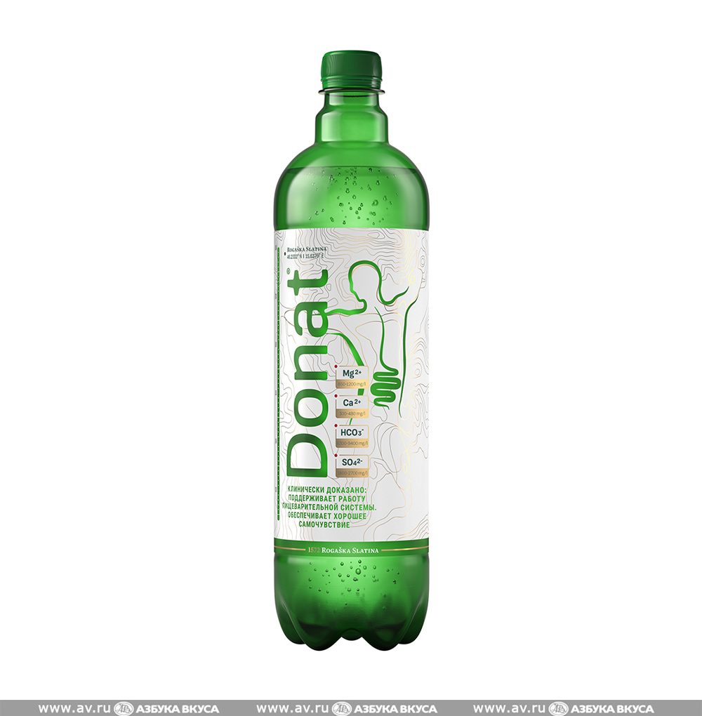 Изображение товара Вода минеральная газированная, Donat Mg, 1 л, Словения