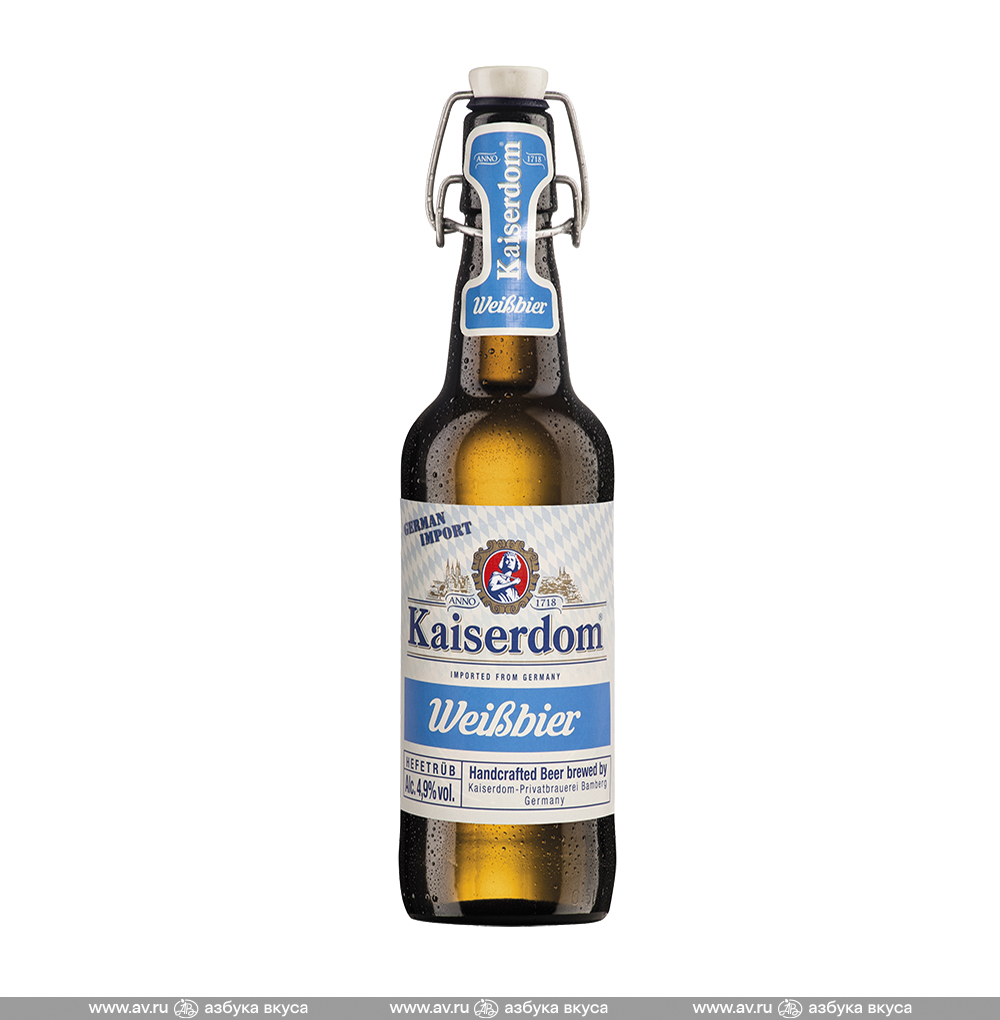 Изображение товара Пиво светлое Kaiserdom Weisbier нефильтр. 4,9%, 0.5 L, ст/б, Германия Изображение товара Пиво светлое Kaiserdom Weisbier нефильтр. 4,9%, 0.5 L, ст/б, Германия
