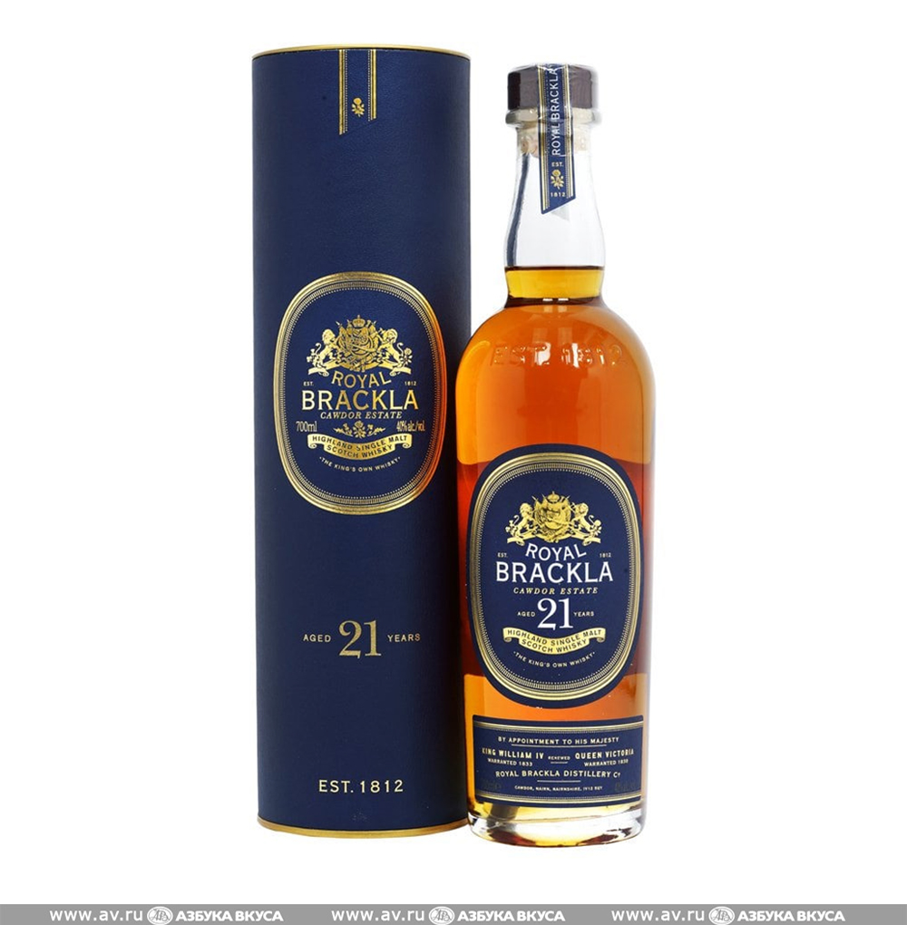 Изображение товара Виски шотландский Royal Brackla Highland Single Malt 21 YO, 0.7 L, в тубе