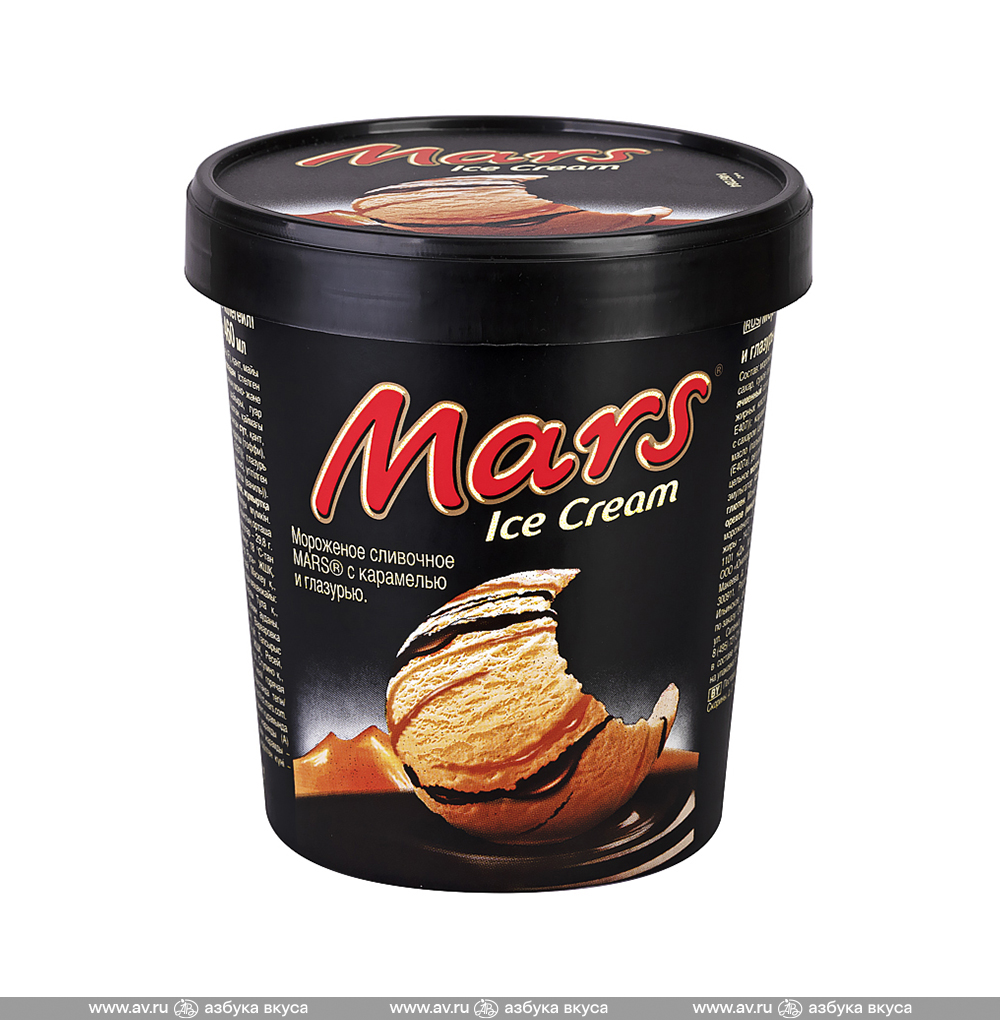 Изображение товара Мороженое сливочное с карамелью и глазурью, Mars, 300 г, Россия