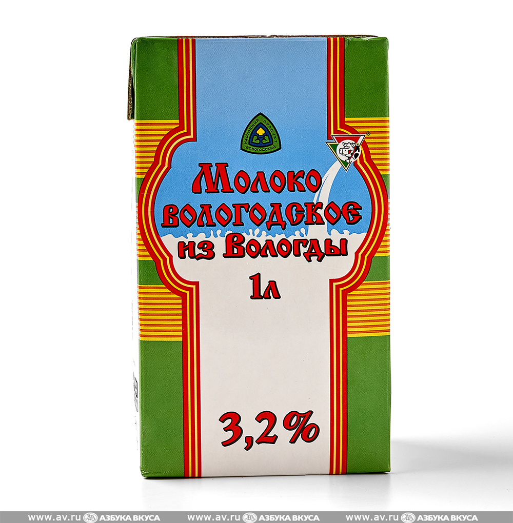 Изображение товара Молоко «Вологодское» ультрапастеризованное 3,2%, «Из Вологды», 1 л, Россия, БЗМЖ Изображение товара Молоко «Вологодское» ультрапастеризованное 3,2%, «Из Вологды», 1 л, Россия, БЗМЖ