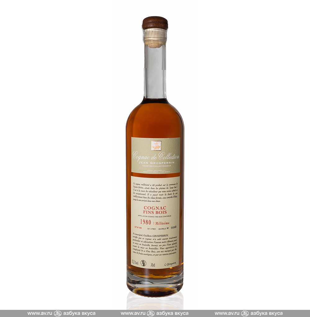 Изображение товара Коньяк Grosperrin AOC Fins Bois 1980 53.3%, 0.7 L, п/у Изображение товара Коньяк Grosperrin AOC Fins Bois 1980 53.3%, 0.7 L, п/у