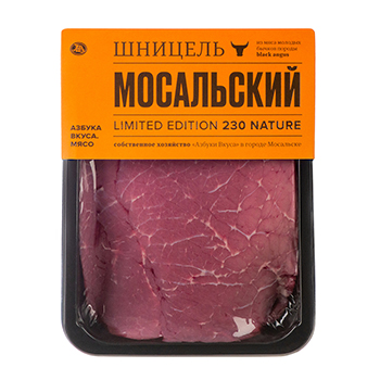 Шницель из молодых бычков, «Мосальский», с собственной фермы «Азбуки вкуса» в г. Мосальске, 500 г
