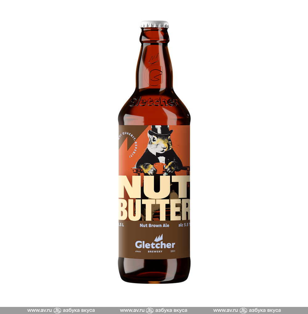 Изображение товара Напиток пивной фруктовый Gletcher Nut Butter нефильтр. 5,5%, 0.5 L, ст/б, Россия Изображение товара Напиток пивной фруктовый Gletcher Nut Butter нефильтр. 5,5%, 0.5 L, ст/б, Россия